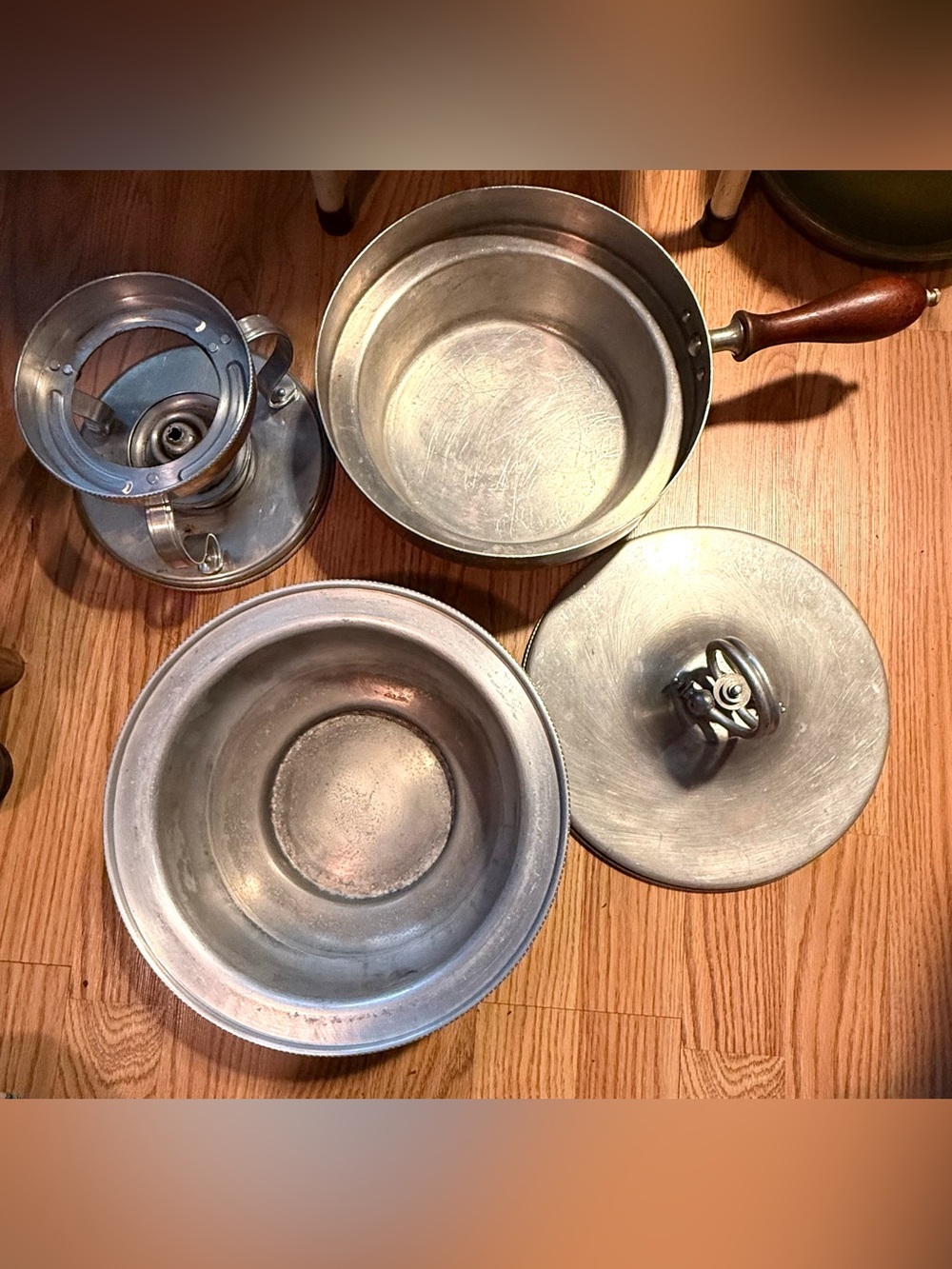 Buenilum BW Hammered Aluminum Buffet Serving Chafing Dish Double Boiler,6 Piece - Picture 8 of 8